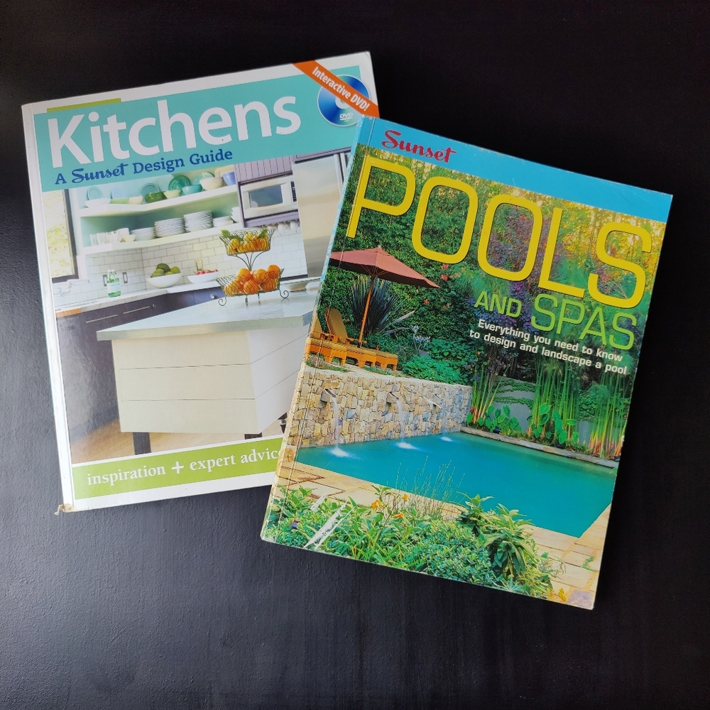 2 Sunset DIY reference books | Kitchens : Design Guide & Pools and Spas Design